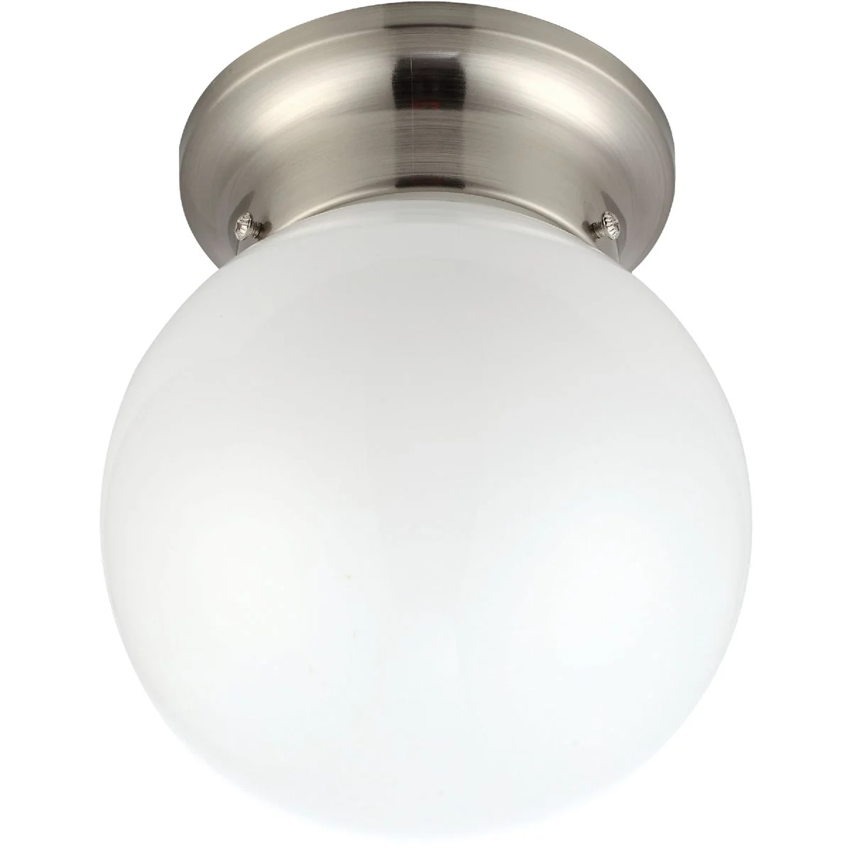 Consistent Home Impressions 6 In. Brushed Nickel Incandescent Flush Mount Ceiling Light Fixture Trendy