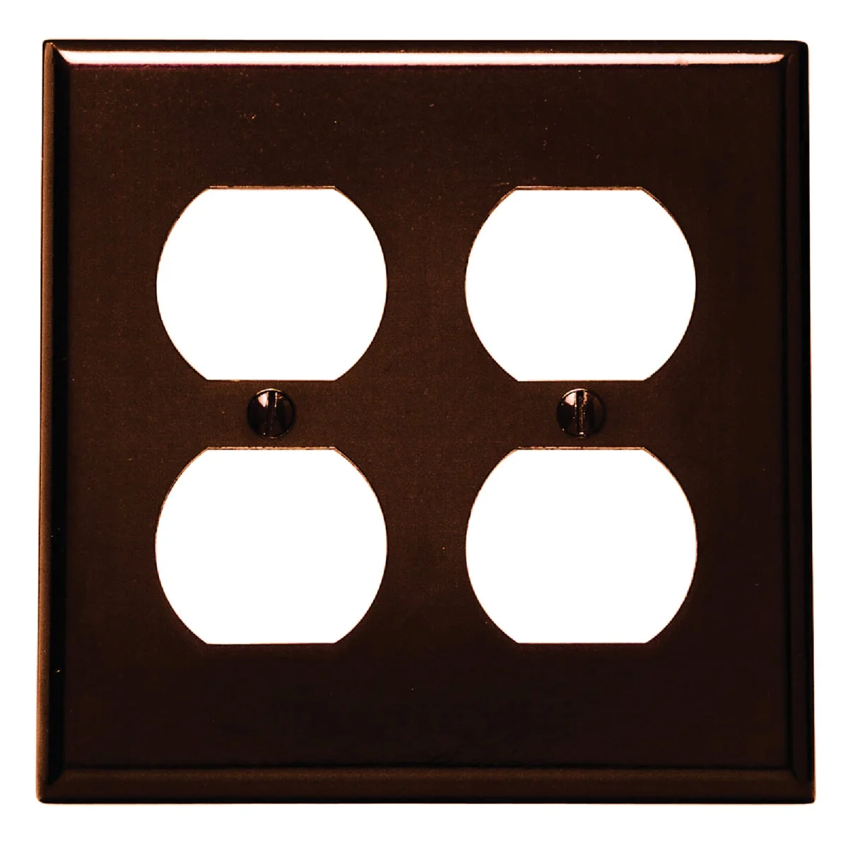 Modern Leviton 2-Gang Smooth Plastic Outlet Wall Plate Brown High-Quality