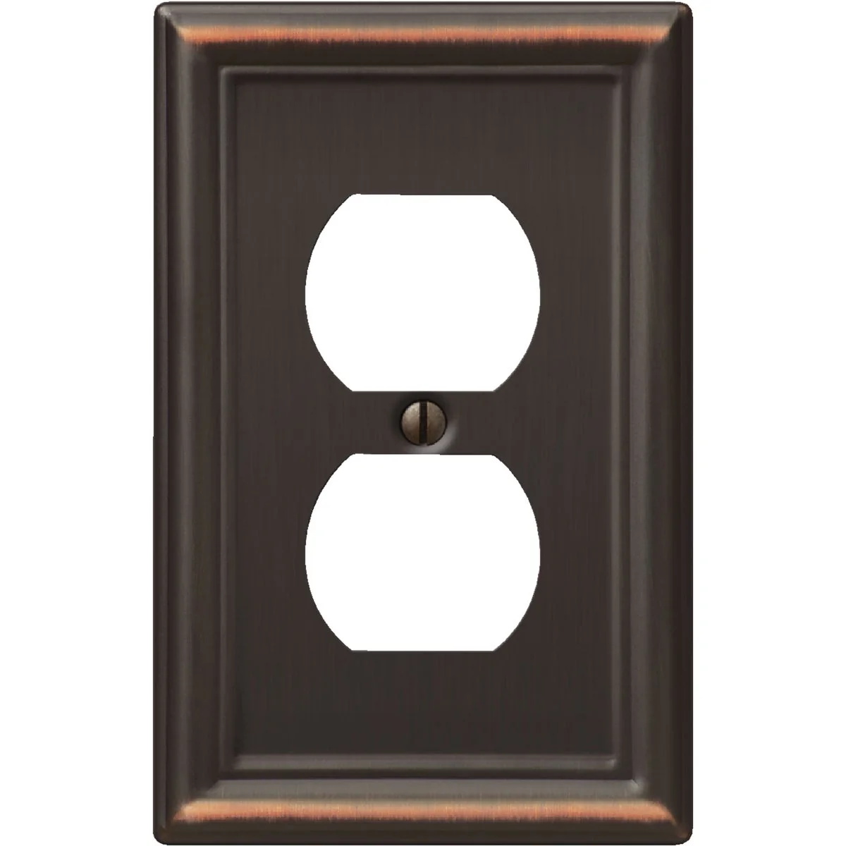 Responsible Amerelle Chelsea 1-Gang Stamped Steel Outlet Wall Plate Aged Bronze Original