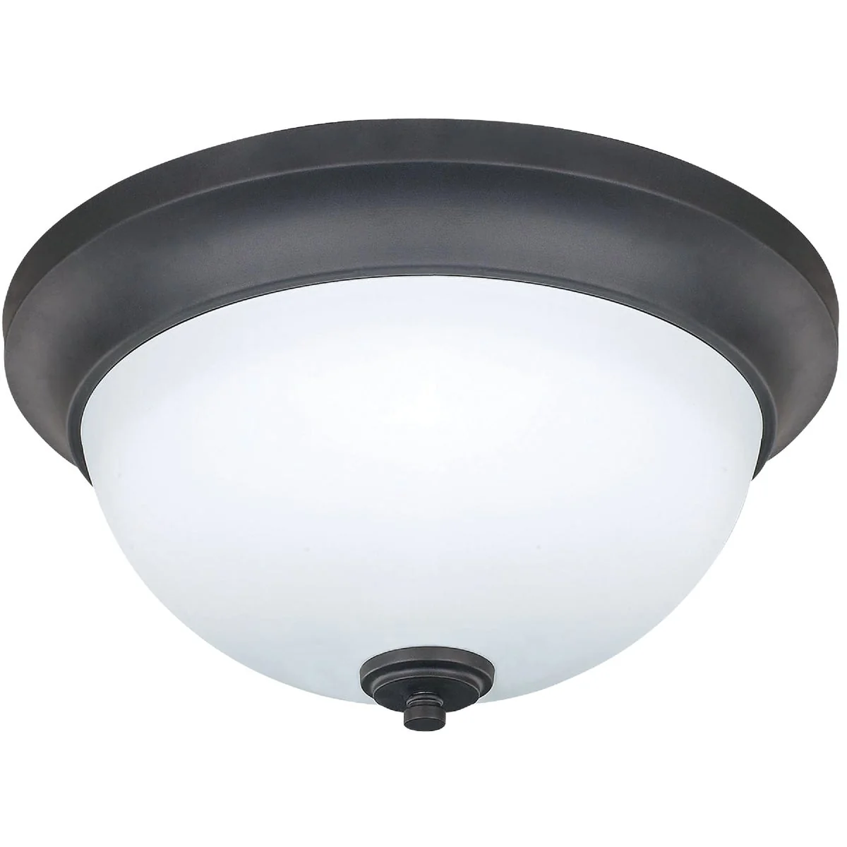 Classic Home Impressions New Yorker 13 In. Oil-Rubbed Bronze Incandescent Flush Mount Ceiling Light Fixture Trendy