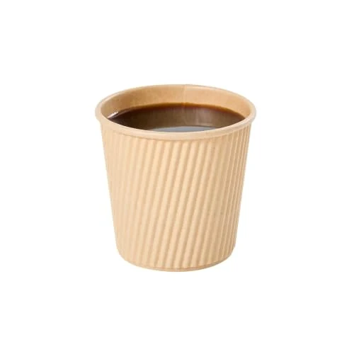 Prestigious Ripple Wall Coffee Cups 500 Count 4 Ounce Insulated Kraft Paper Cups Expertly Made