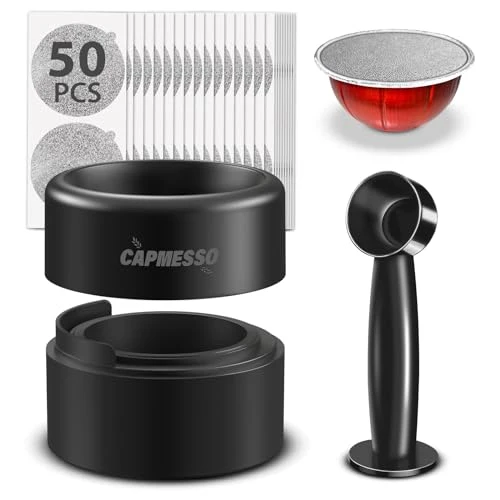 Easy-to-Use Reusable Refill Kit for Nespresso Vertuo Pods with Fast Sealing 52 Count Modern