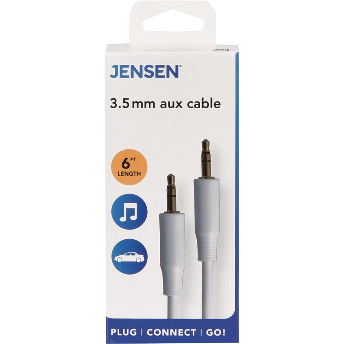 Premium Material Jensen 6 Ft. White Audio Extension Audio Cable Pure