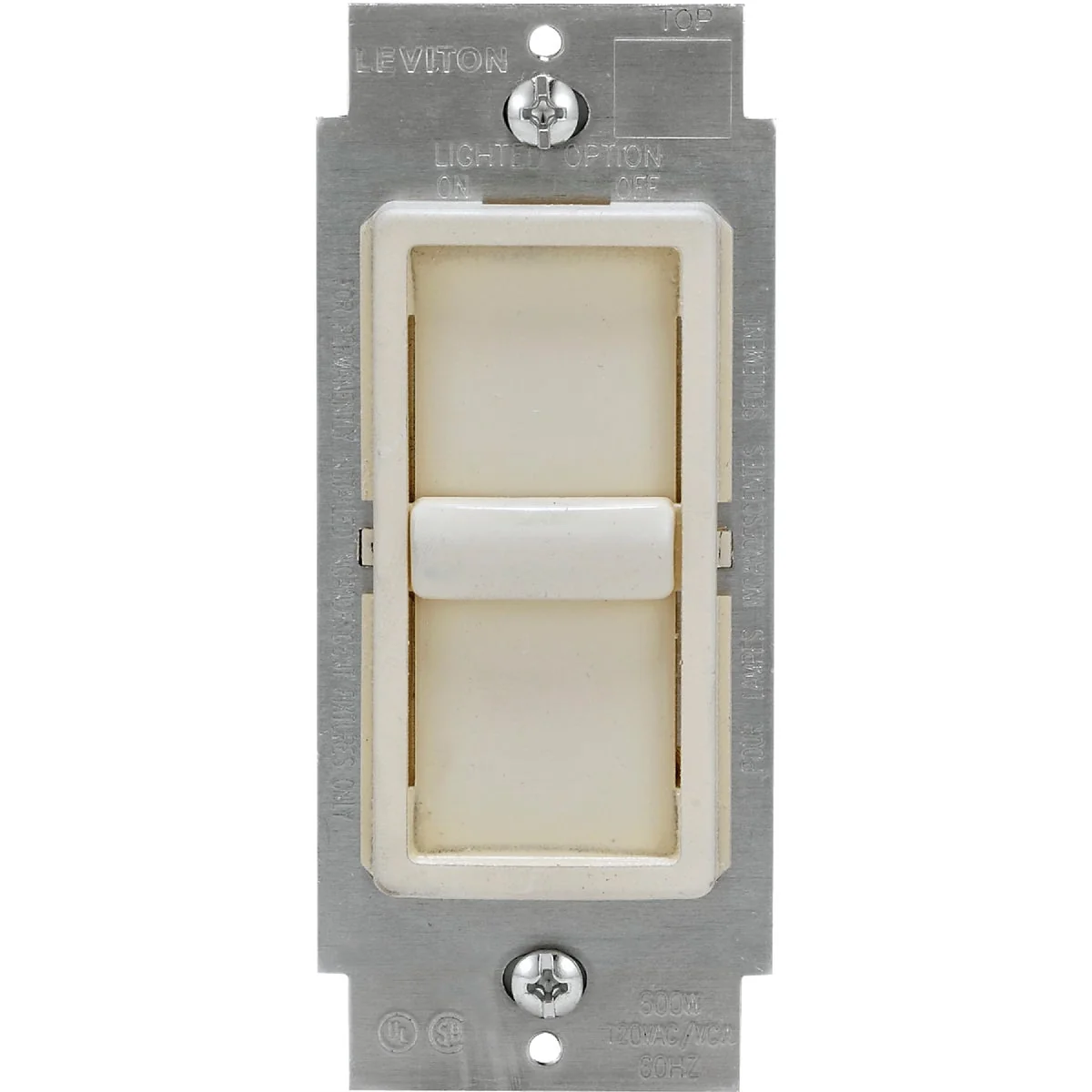 Fast Leviton Decora Incandescent Halogen LED CFL Light Almond Slide Dimmer Switch Premium Material
