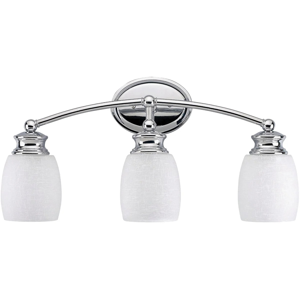 Expertly Made Home Impressions Palms 3-Bulb Chrome Vanity Bath Light Bar Official