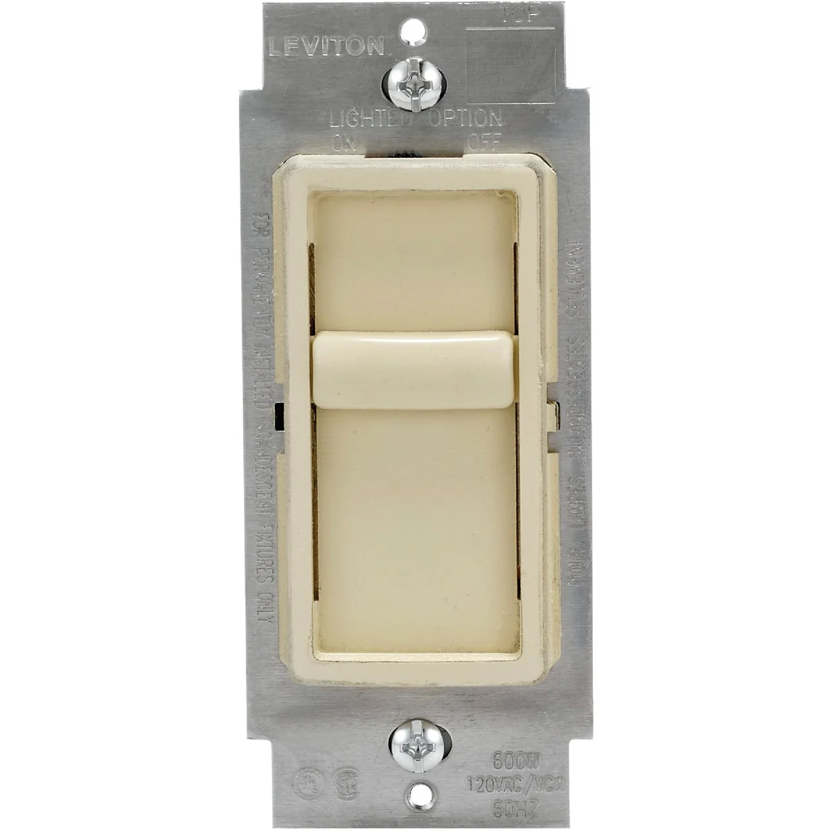 High-Quality Leviton Decora Incandescent Halogen LED CFL Ivory Slide Dimmer Switch Carefully Designed