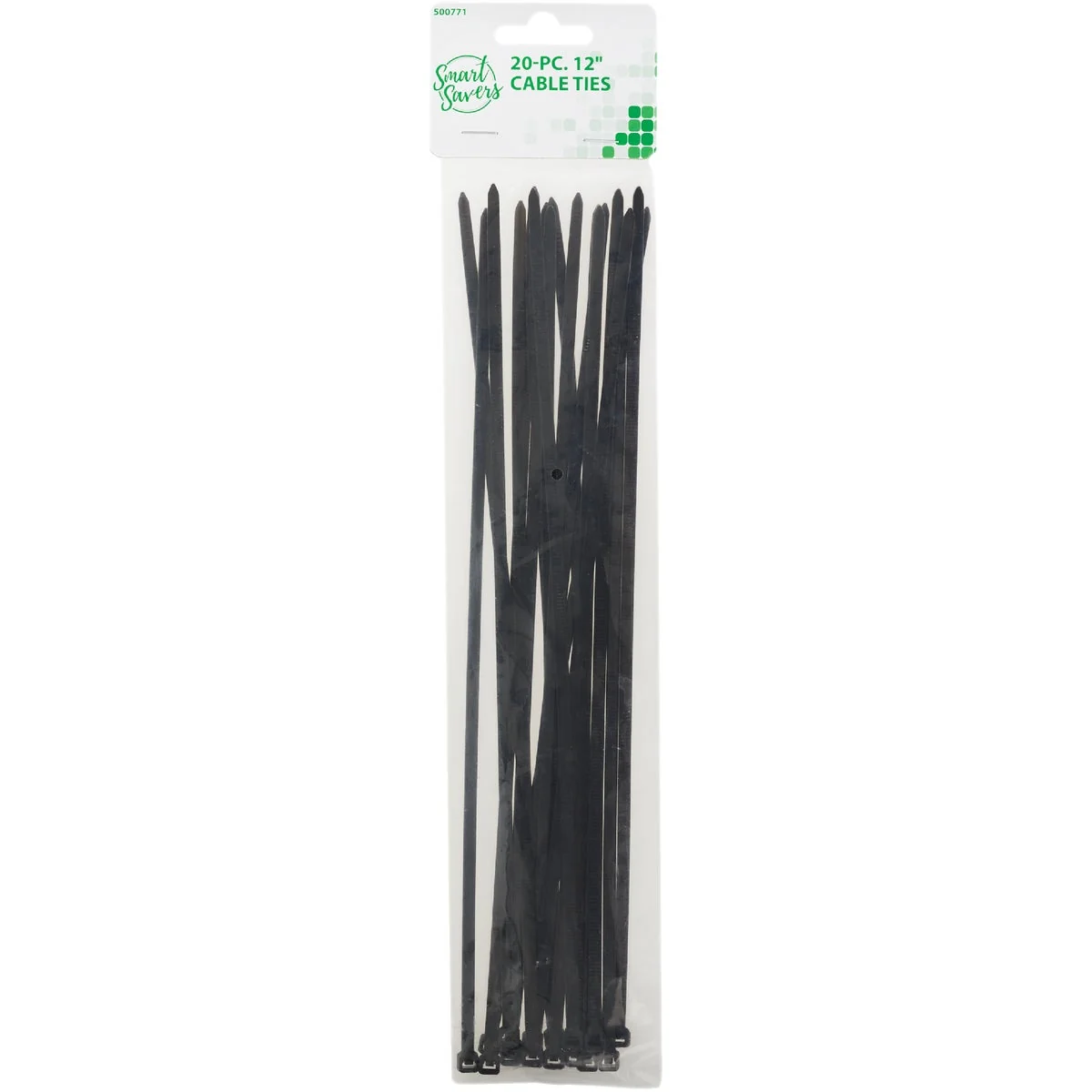 Consistent Smart Savers 12 In. x 0.19 In. Black Nylon Cable Tie 20-Pack Luxury