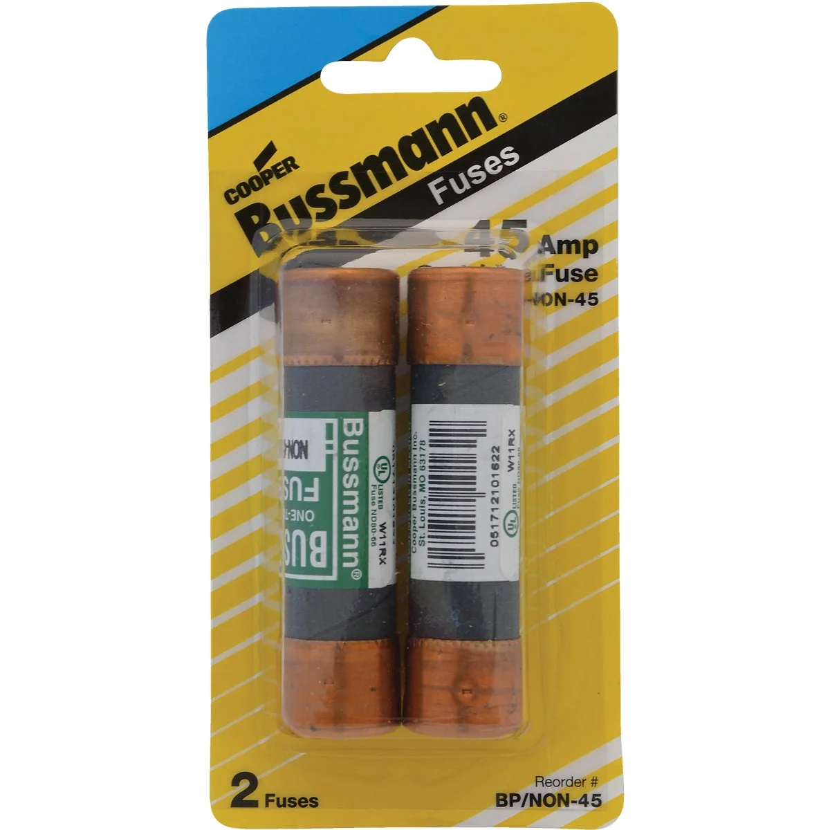 Carefully Designed Bussmann 45A NON Cartridge General Purpose Cartridge Fuse 2-Pack Excellent