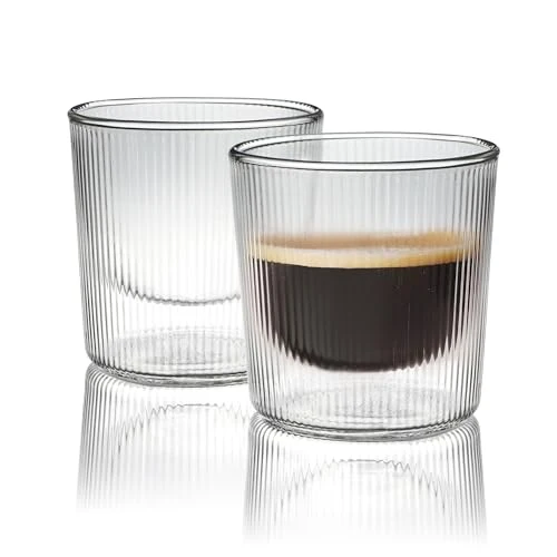 Minimalist Double Walled Espresso Glasses Set of 2 2 Count Premium Material