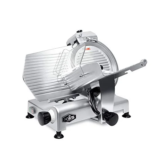 Practical KWS Commercial 420W Electric Meat Slicer 12 Frozen Meat Deli Slicer Restaurant and Home Use ETL Artisan