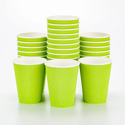 Elite 12 Ounce Ripple Wall Disposable Coffee Cups 500 Count Responsible