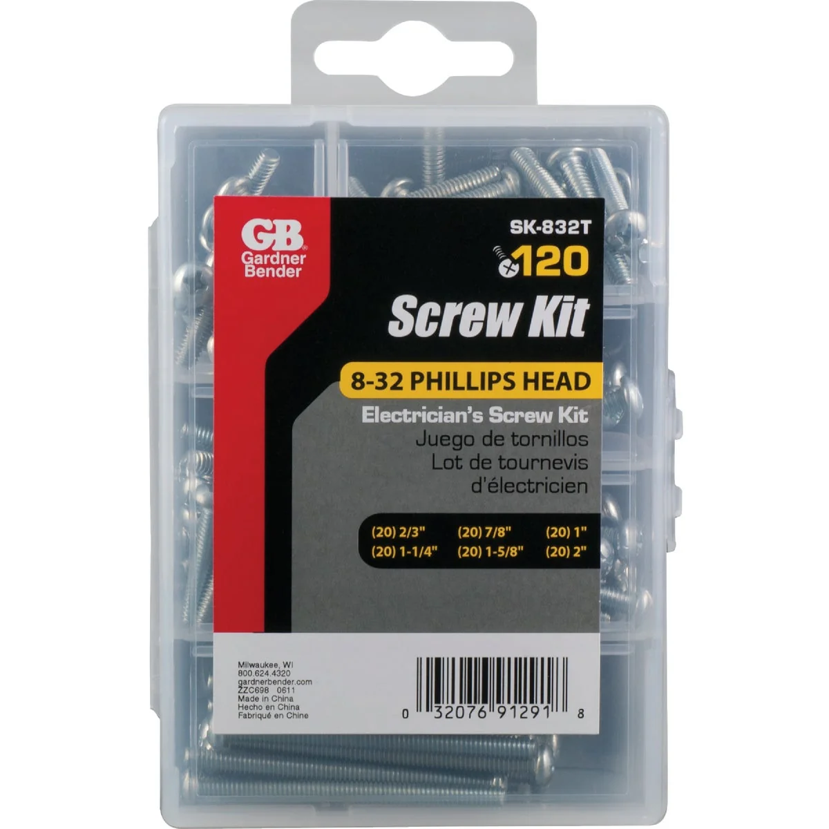 Elite Gardner Bender Round Head Electrician Screw Repair Kit 120 Ct. Healthy