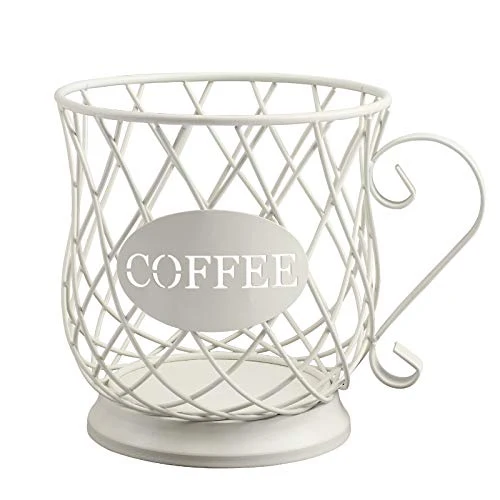 Pure White Medium Coffee Pod Capsule Storage Holder for 35 K Cups Capacity K Cup Holder K Cup Organizer Breathable