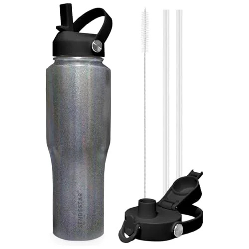 Sophisticated Water Bottle Wide Mouth Stainless Steel Vacuum Insulated Double Wall Keep Liquids Cold or Hot All Day Outstanding