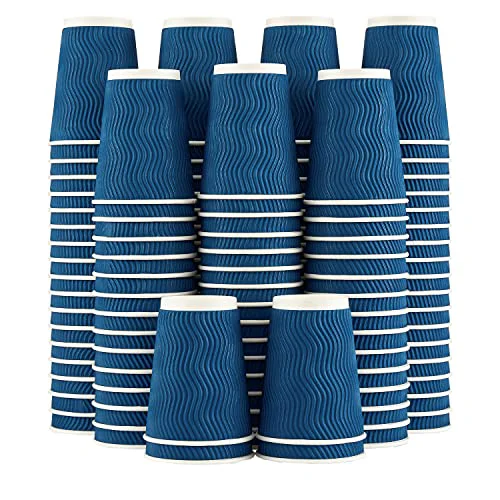 Fashionable Coffee Cups 12 oz 120 Pack Disposable Paper Coffee Cups Insulated 120 Count Reusable