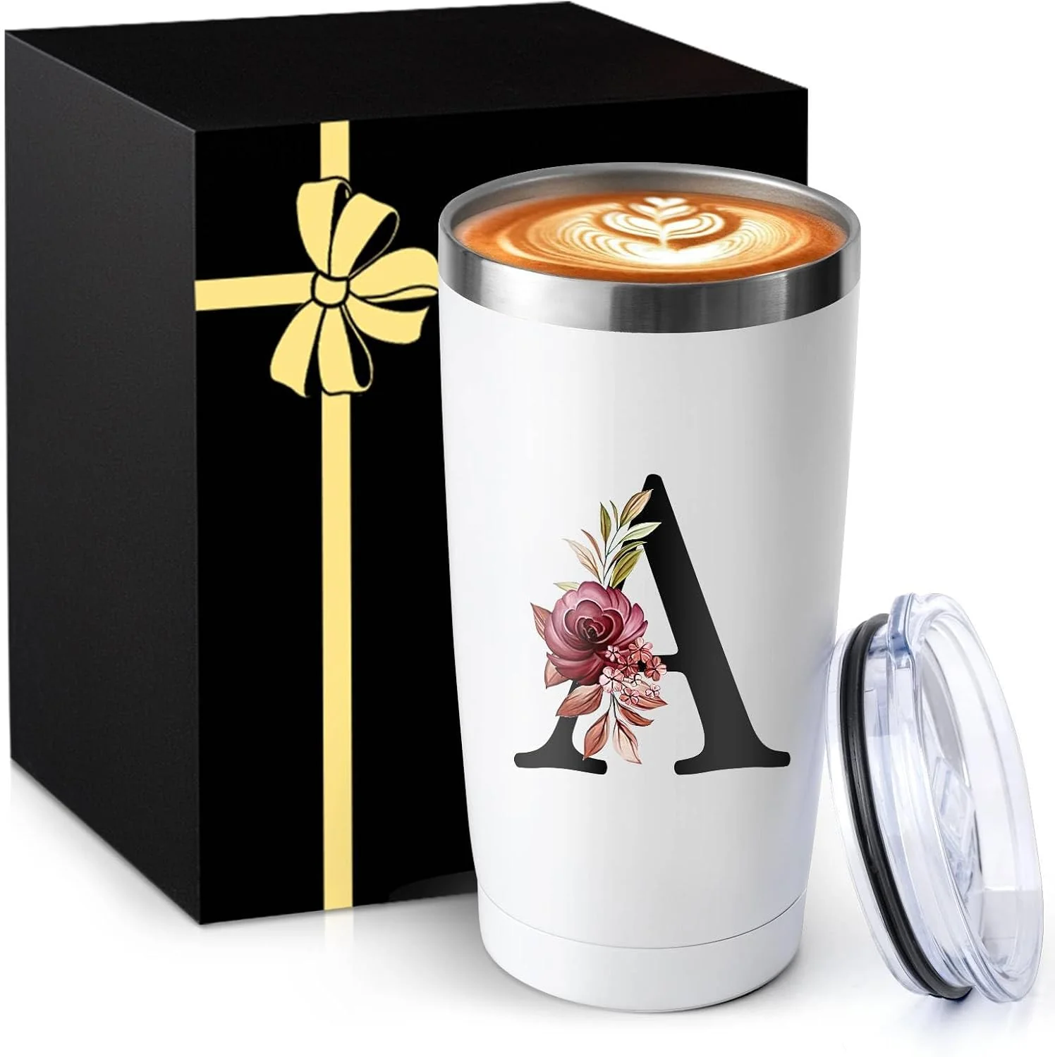 Next-Generation 20 Oz Insulated Coffee Cup with Lid Stainless Steel Spill Leak Proof Heavy Large Reusable Thermal Travel Hot Tea Mug Camping Big Water Tumbler Custom Personalized Cool Women Mom Christmas Gift Specialty
