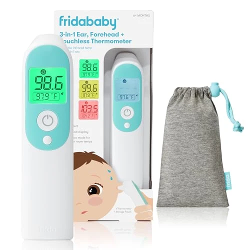 Luxury Baby 3-in-1 Infrared Thermometer for Ear Forehead Touchless Breathable