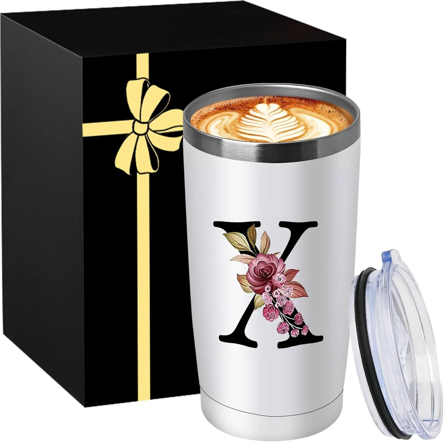 High-End 20 Oz Insulated Coffee Cup with Lid Car Tumbler Travel Mug Women Female Teacher Birthday Christmas Holiday Xmas Personalized Unique Custom Inexpensive Present Im Sorry You Are My Sunshine Initial Gift Elite