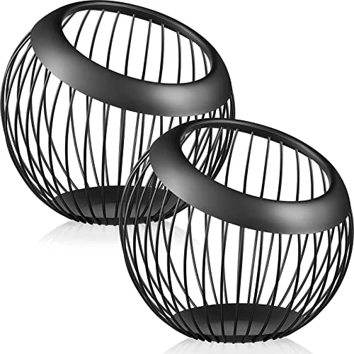 Eco-Friendly 2 Pieces Coffee Pods Holder K Pods Holder Large Capacity Coffee Pod Baskets Stainless Steel Cup Organizer Sturdy for Espresso Capsule Pot Storage Metal Wire Fruit Bowl Snack Storage 2 Count Original Design
