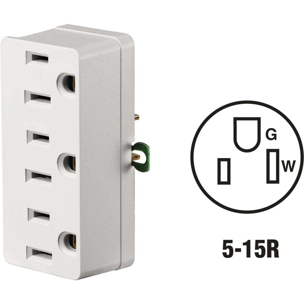 Proven Leviton White 15A 3-Outlet Tap Efficient