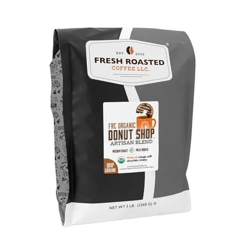 Official Organic Donut Shop Drip Ground Coffee 80 Ounce Dependable
