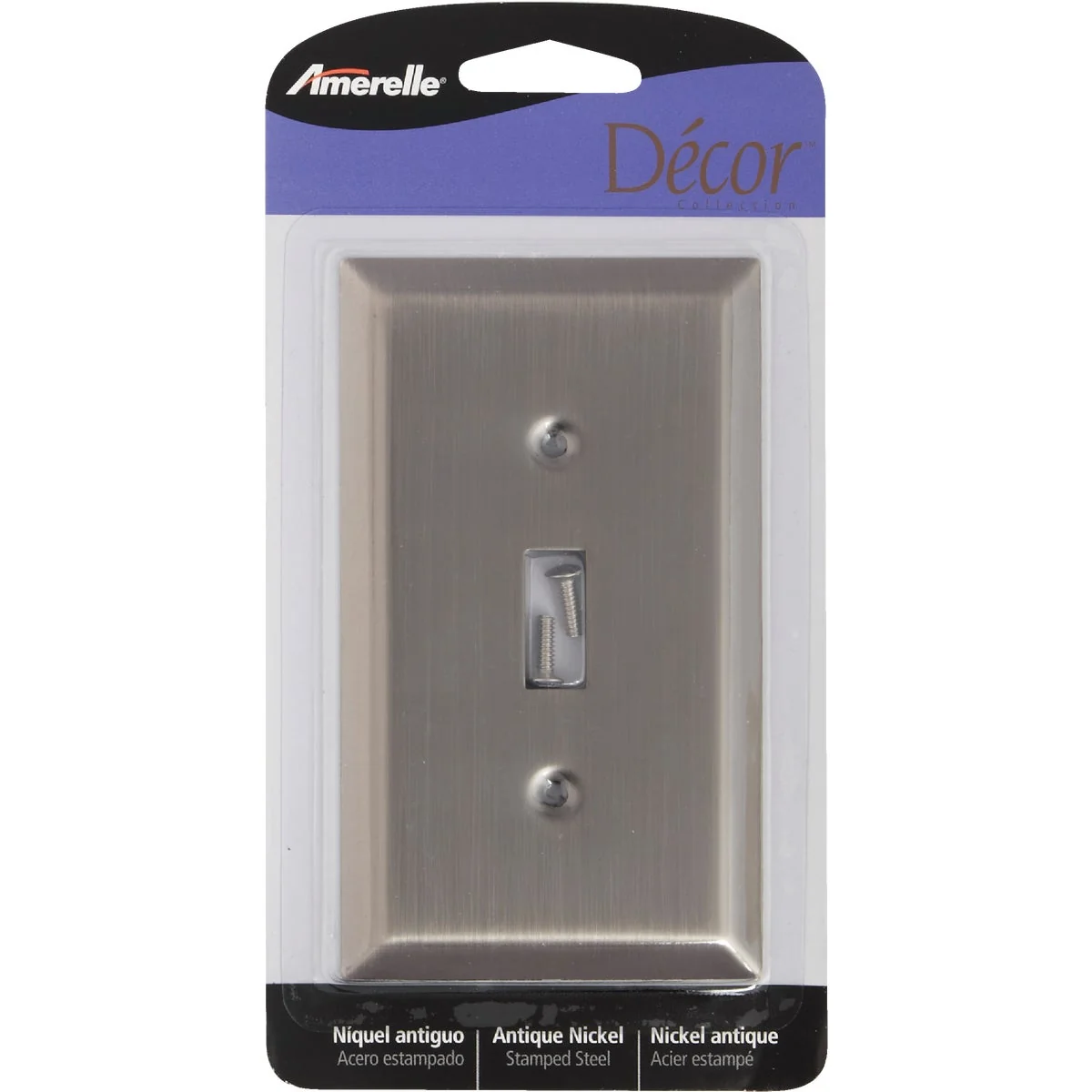 User-Friendly Amerelle 1-Gang Stamped Steel Toggle Switch Wall Plate Antique Nickel Environmentally Friendly