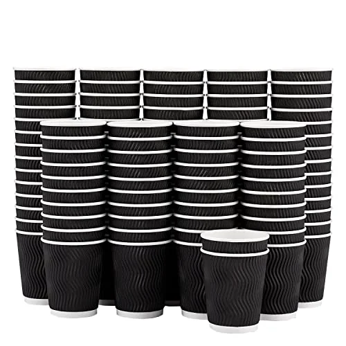 Convenient 120 Pack 8 oz Disposable Coffee Cups 120 Count Elite