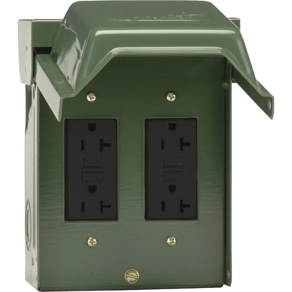 Environmentally Friendly GE Backyard 20A Green Residential Grade 5-20R GFCI Outlet with 2 Receptacles Exceptional