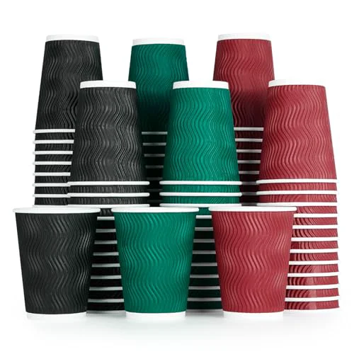 Innovative 12 oz Paper Coffee Cups 120 Count Reusable
