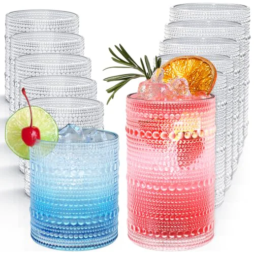 High-Performance Hobnail Drinking Glasses Set of 12 Kitchen Glass Cups Glassware 12 Count Expertly Made