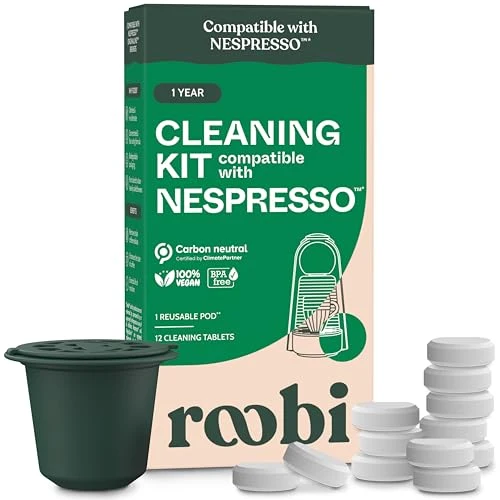 Professional Cleaning Pods Compatible with Nespresso 12 Count Organic