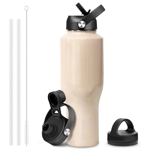 Smart 40 oz Insulated Water Bottle with Straw fit in Car Cup Holder Authentic
