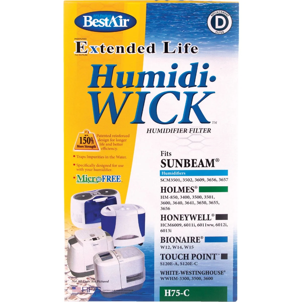 Smart Air Extended Life Humidi-Wick H75 Humidifier Wick Filter Specialty