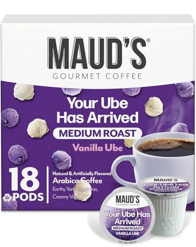 Modern Vanilla Ube Flavored Medium Roast Coffee Pods 18 Count Carefully Designed