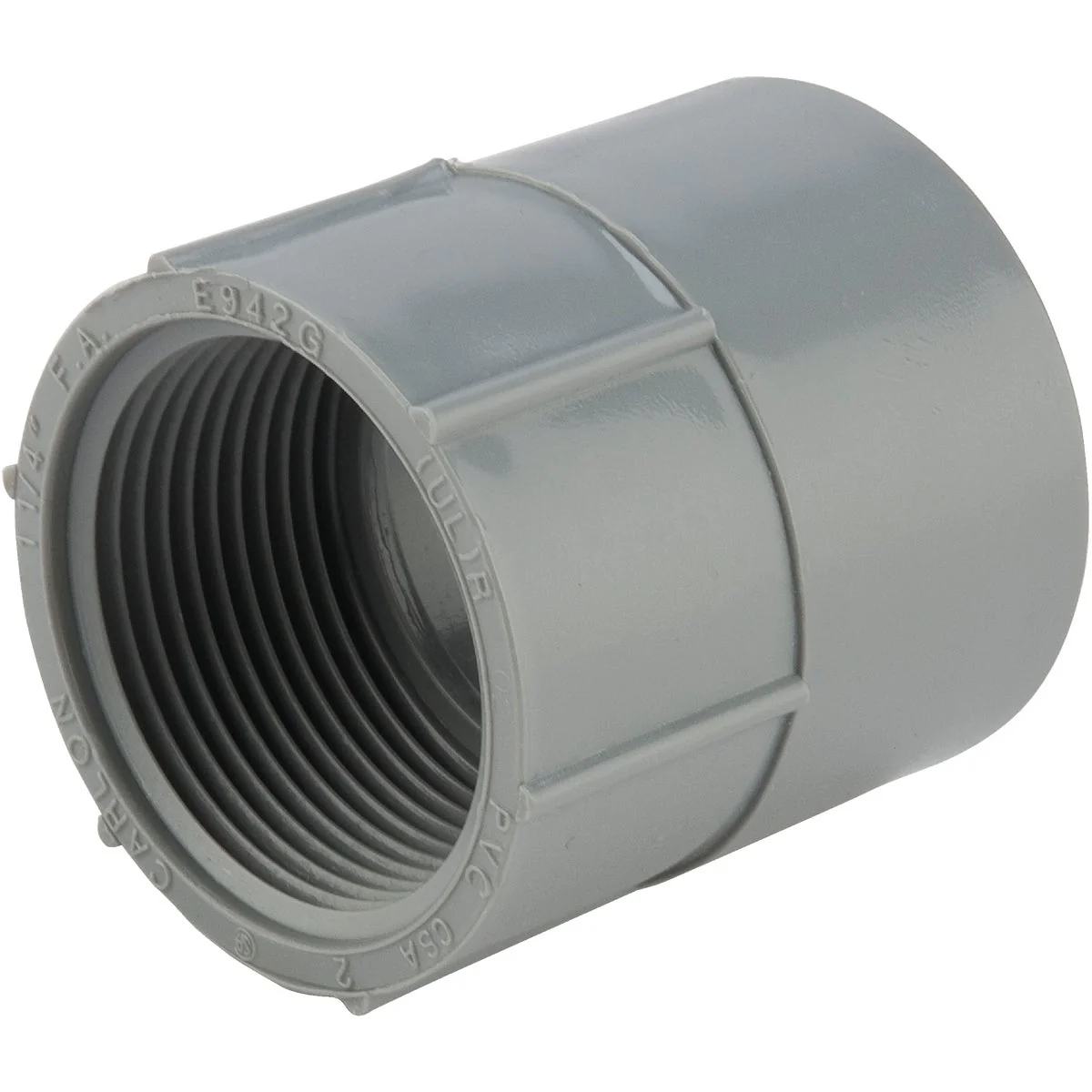 Crafted Carlon 1-1 4 In. Female Threaded Socket PVC Conduit Female Adapter Practical