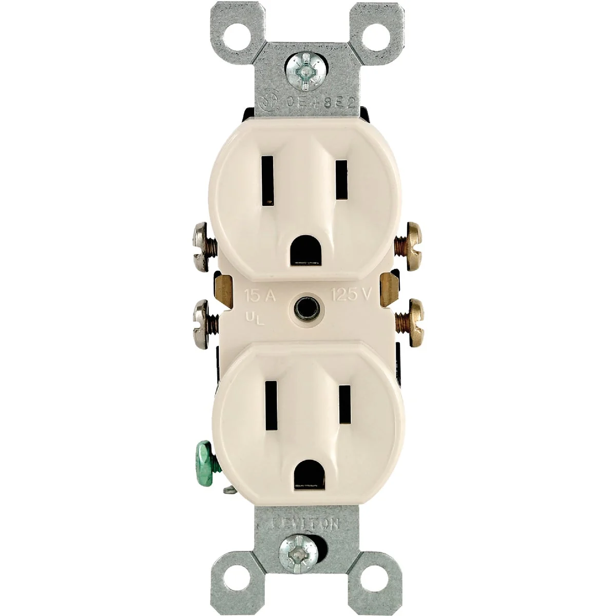 Natural Leviton 15A Light Almond Shallow Grounded 5-15R Duplex Outlet 10-Pack Fashionable