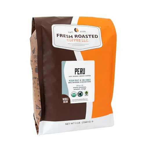 Unique Organic Peru Whole Bean Coffee 80 Ounce Advanced