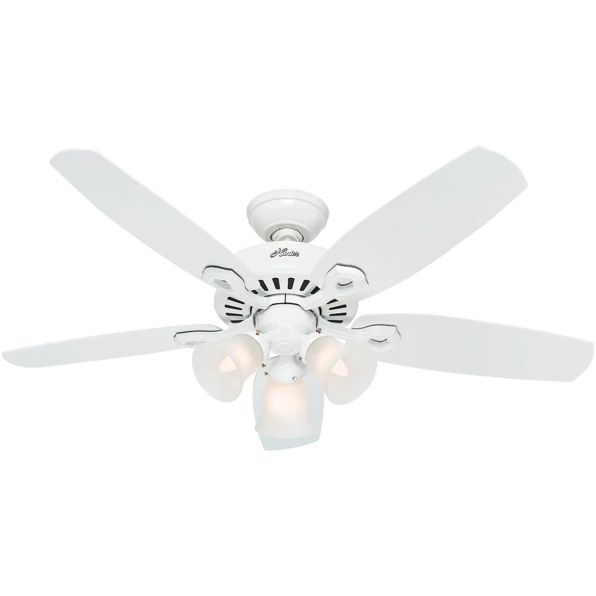 Flexible Hunter Builder 42 In. White Ceiling Fan with Light Kit High-Quality