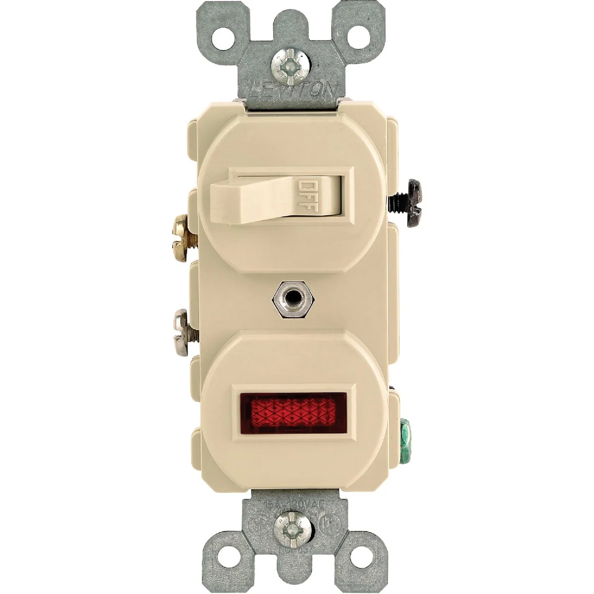 Fine Crafted Leviton Commercial Grade Ivory 15A Switch Pilot Light Elite