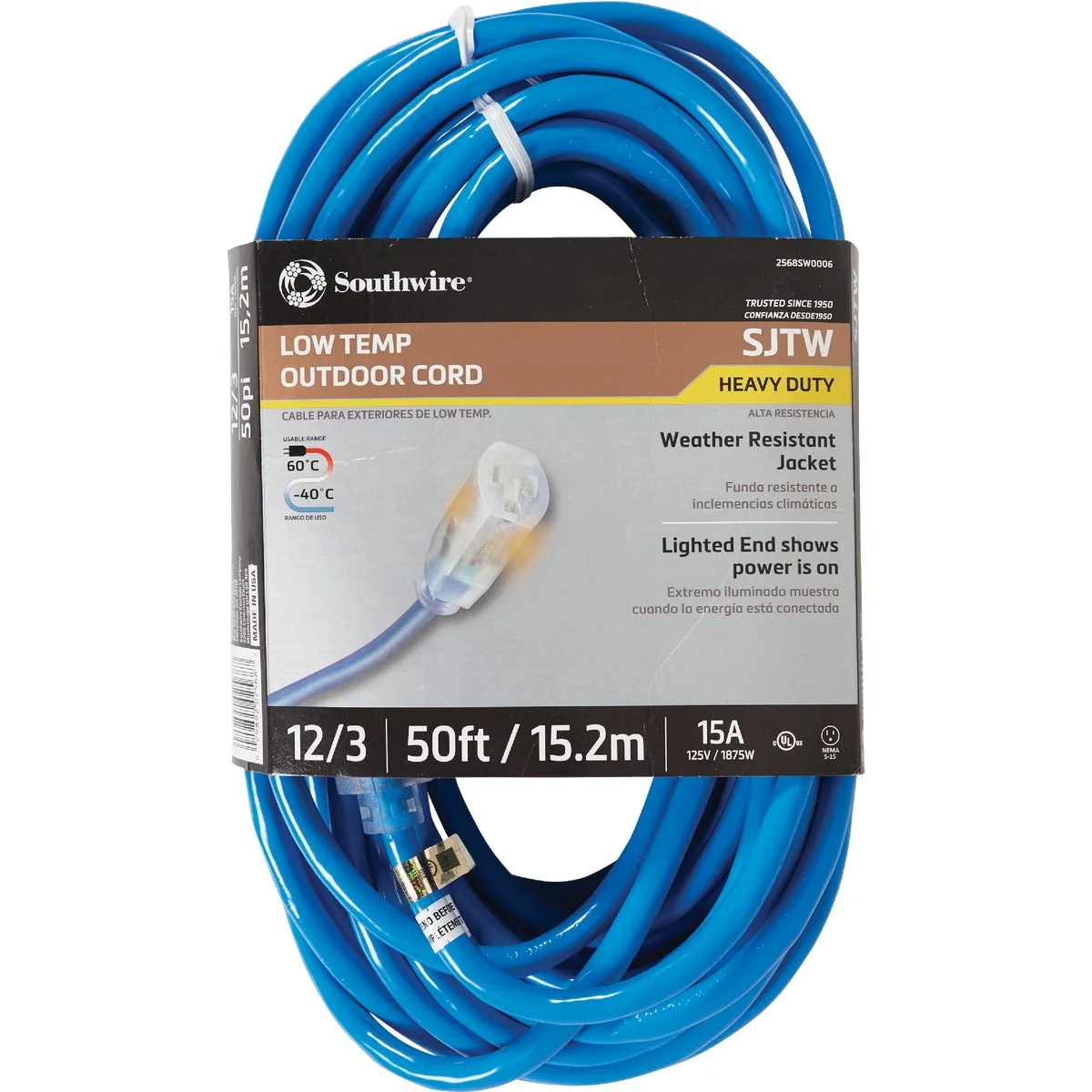 Soft Coleman Cable ColdFlex 50 Ft. 12 3 Cold Weather Extension Cord Outstanding