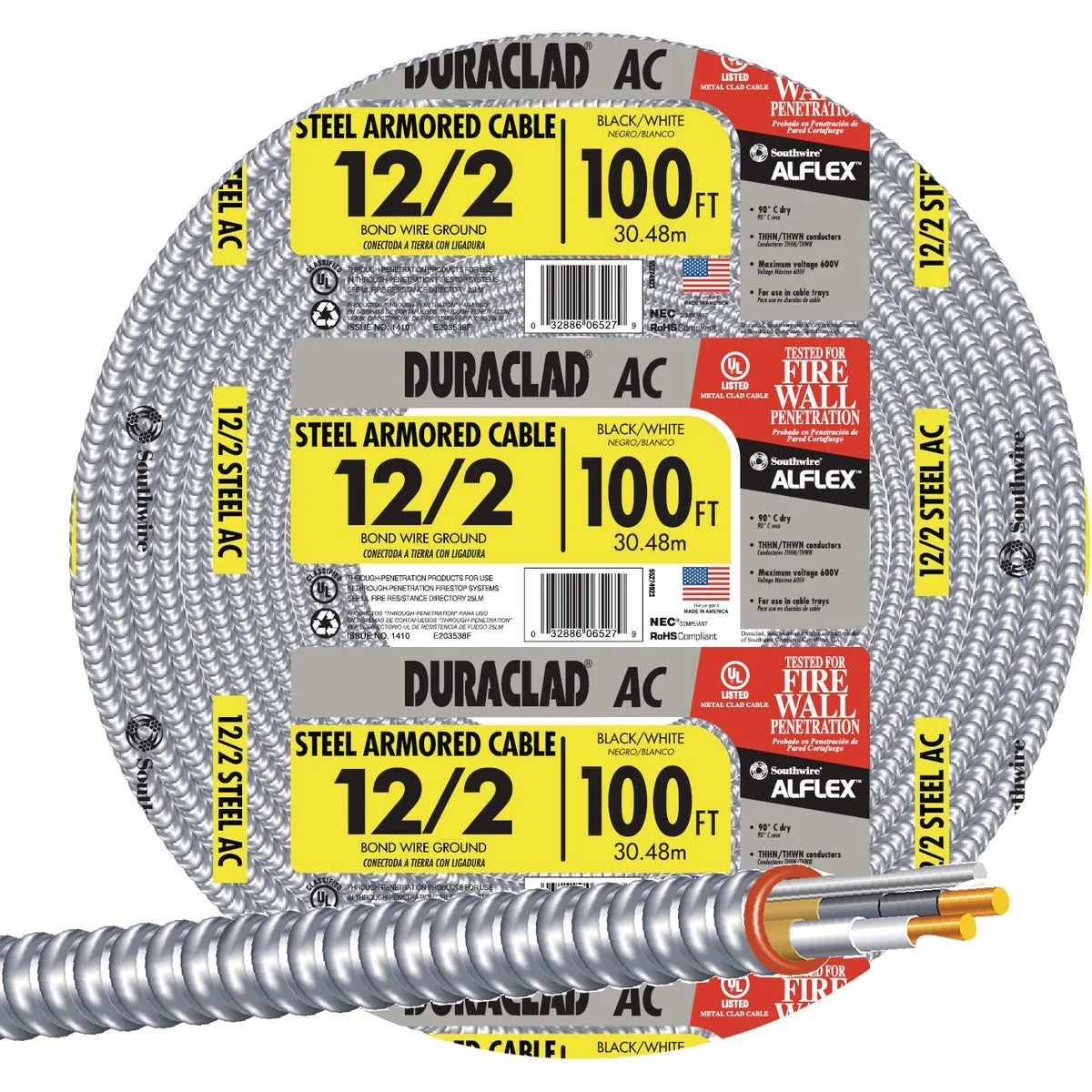 Top-Quality Southwire 100 Ft. 12 2 AC Armored Cable Electrical Wire Fashionable