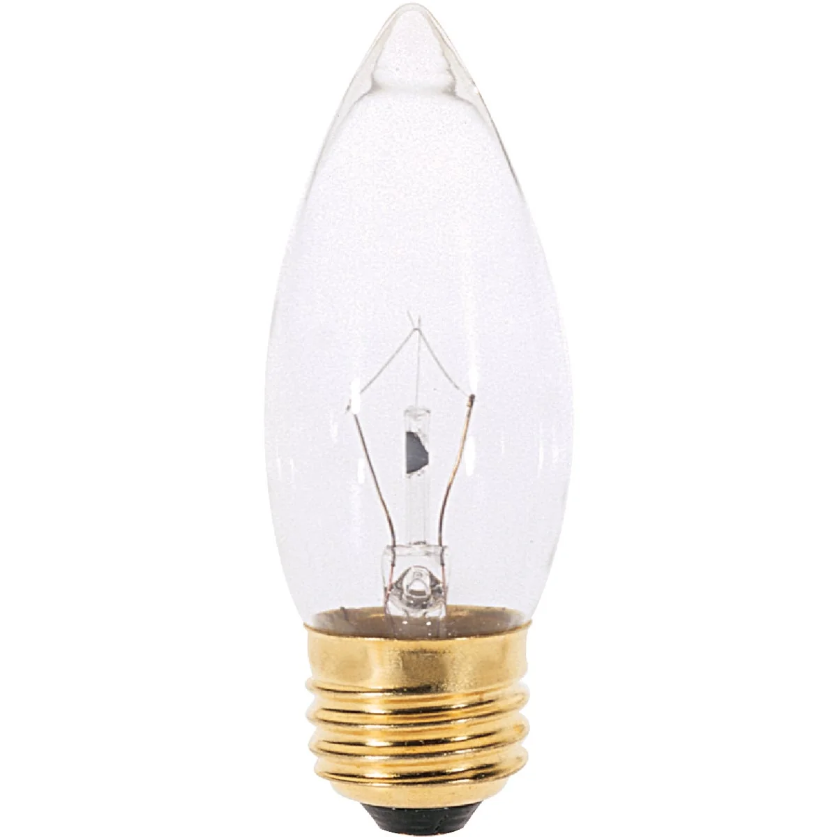 Trusted Satco 25W Clear Medium B11 Incandescent Torpedo Blunt Tip Light Bulb 2-Pack Next-Generation