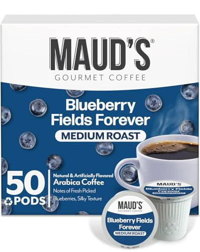 Lightweight Blueberry Flavored Medium Roast Coffee Pods 50ct 50 Count Dependable