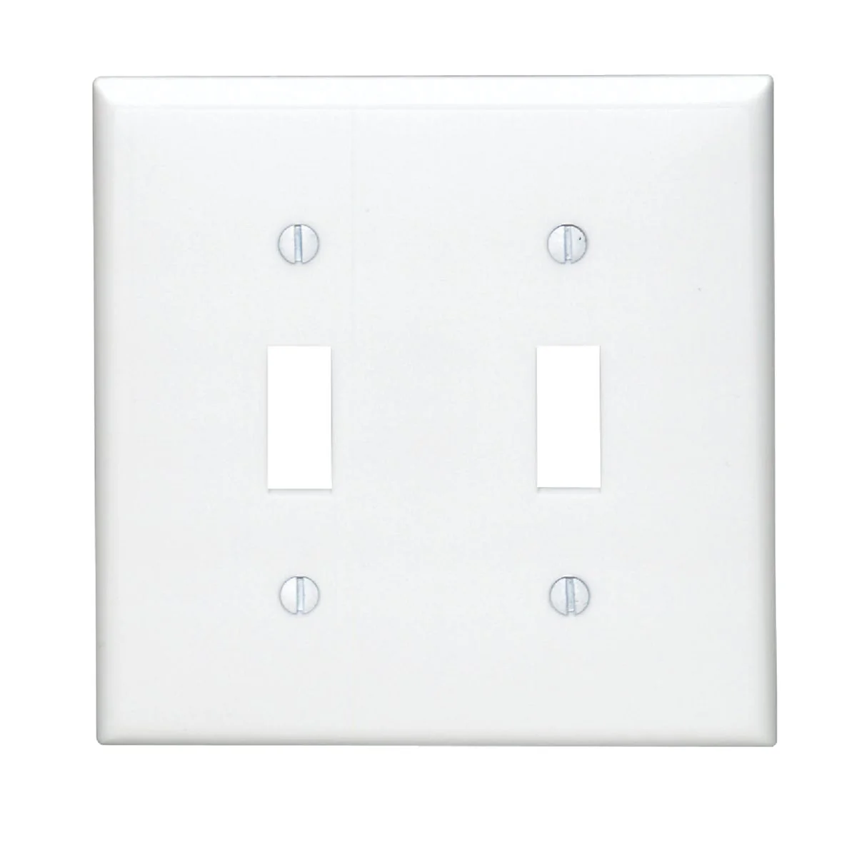 Pure Leviton 2-Gang Thermoplastic Nylon Toggle Switch Wall Plate White Versatile