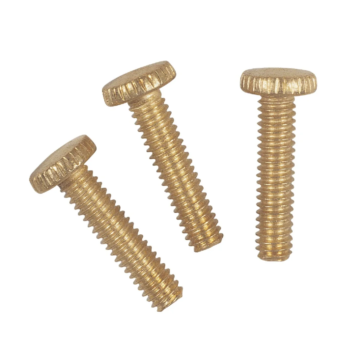 Superior Westinghouse 3 4 In. Brass-Plated Knurled Head Fixture Screws 3-Pack User-Friendly