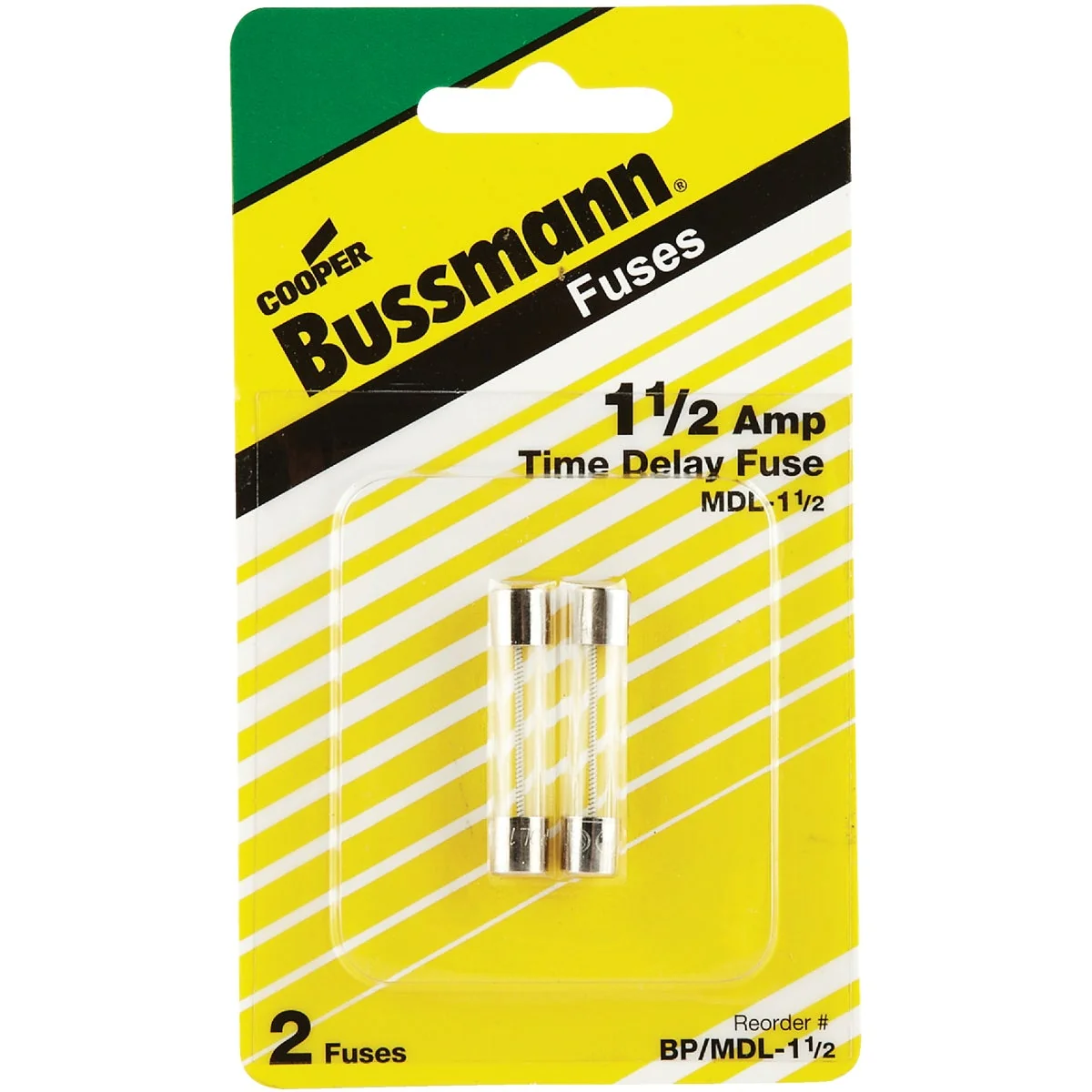 World-Class Bussmann 1-1 2A MDL Glass Tube Electronic Fuse 2-Pack Fashionable