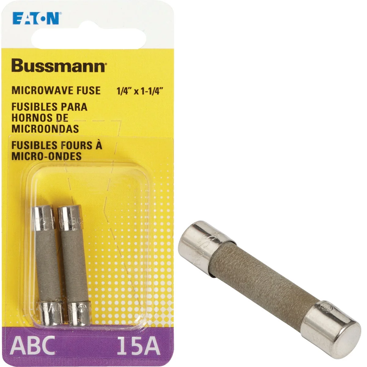 Reliable Bussmann 15A ABC Ceramic Tube Electronic Fuse 2-Pack High-Quality