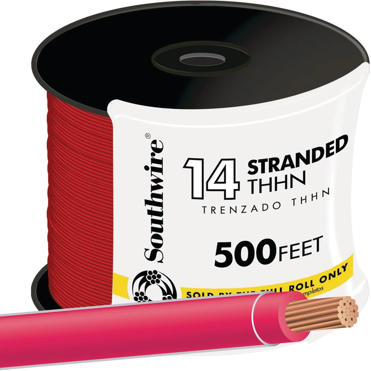 Long-Lasting Southwire 500 Ft. 14 AWG Stranded Red THHN Electrical Wire Outstanding