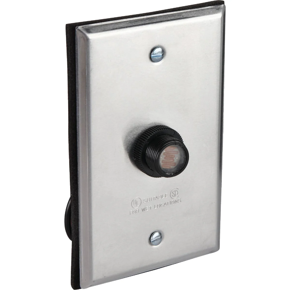 Traditional Do it Hard Wire Aluminum Photocell Lamp Control with Switch Plate Secure