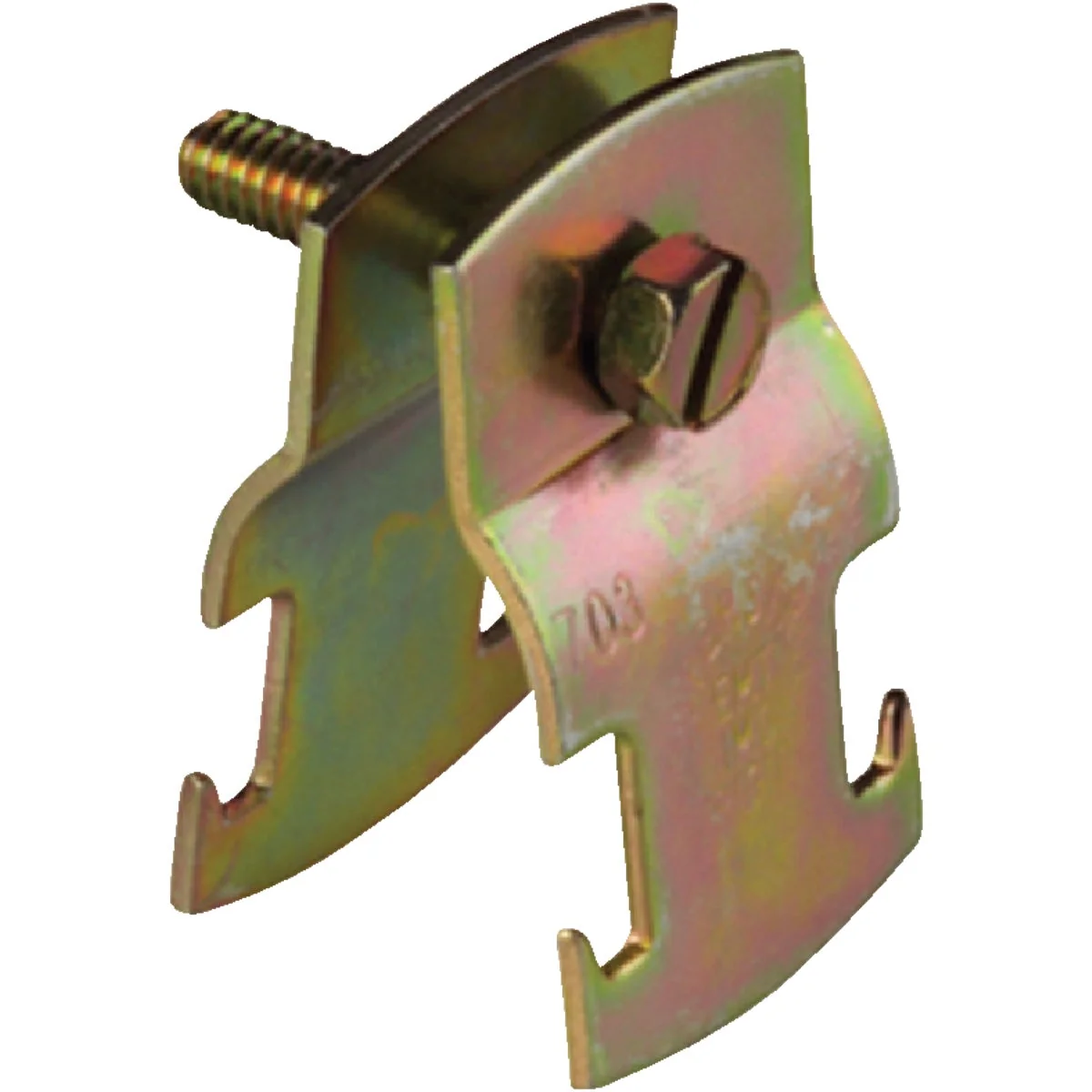 Refined Superstrut 1 2 In. Gold Galvanized Electroplated Zinc Universal Pipe Clamp Convenient
